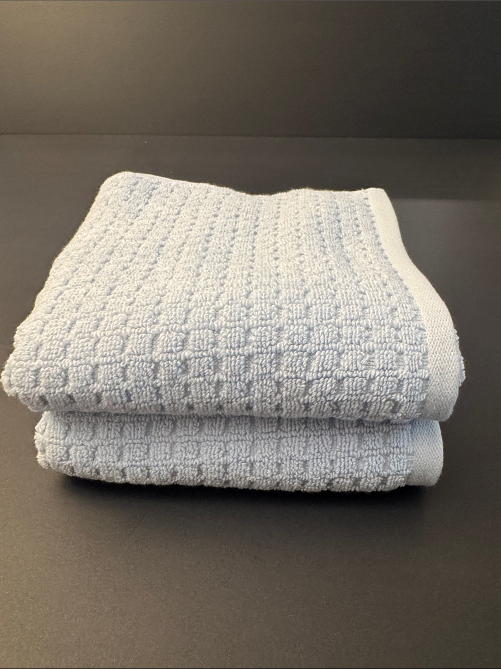 10pc ECOEXISTENCE Quick Dry 100% Cotton Oversized Bath Towel Set - Powder Blue - Picture 6 of 9